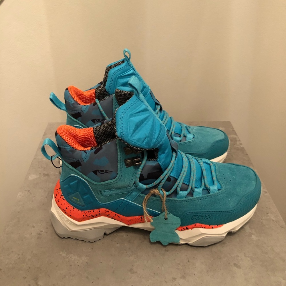 Blue & Orange Hiking Boot